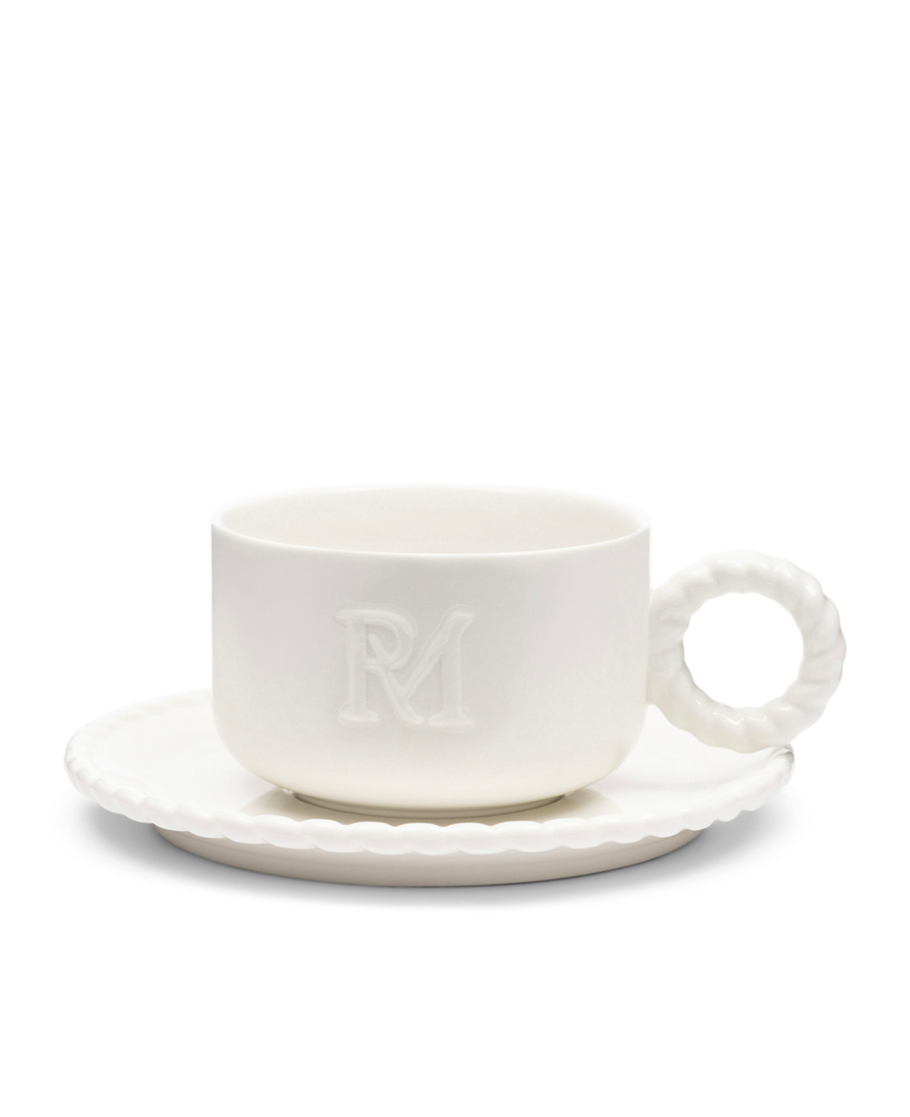Riviera Maison Elegant Twist Tasse mit Untertasse