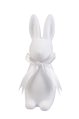 Hase Babettchen beflockt weiss