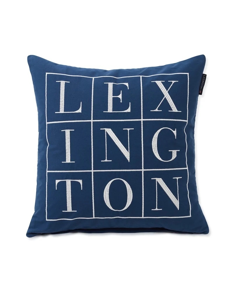 Lexington Kissenbezug Logo Cotton Twill dunkelblau 50 x 50cm