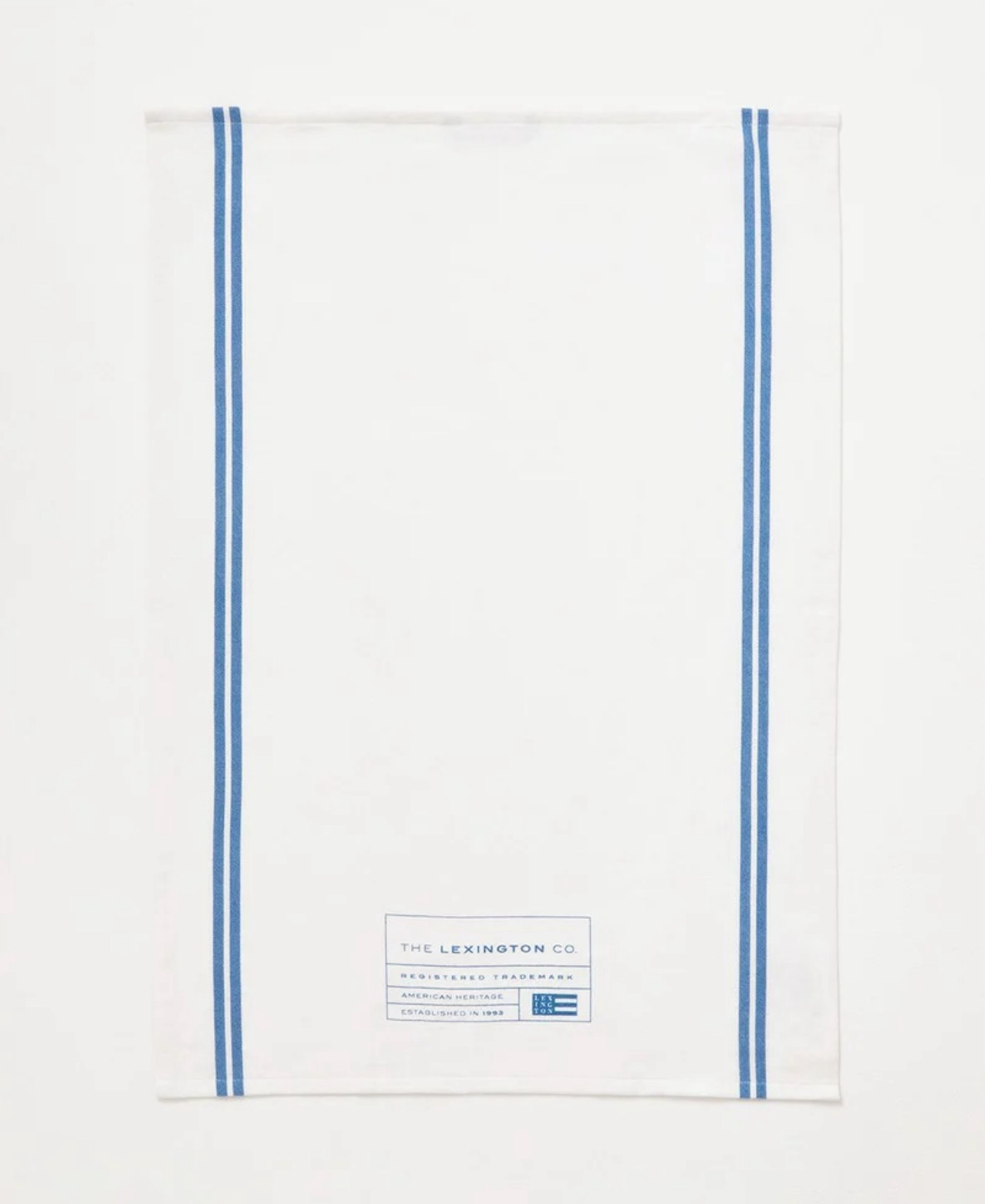 Lexington Geschirrtuch weiß mit blauen Zierstreifen