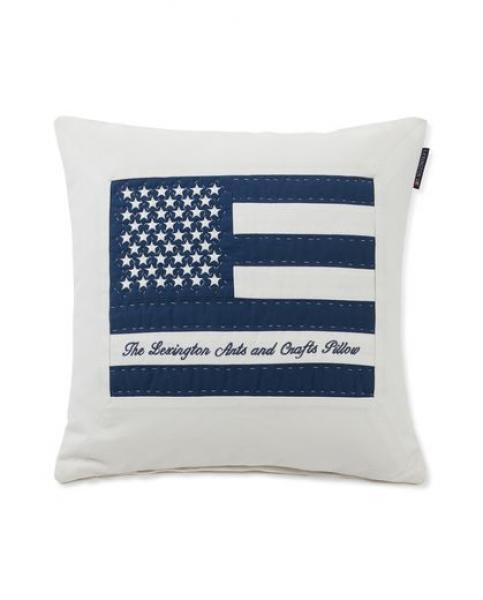 Lexington Kissenbezug Arts & Crafts Twill blau/weiss 50x50cm